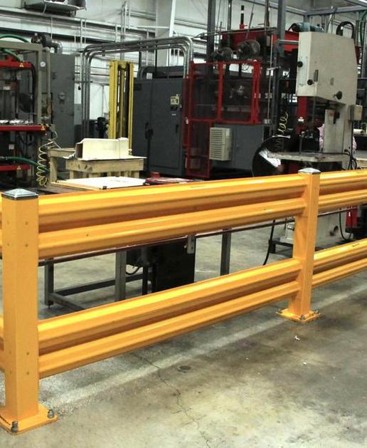 Guardrail protecting employees and mfg machinery
